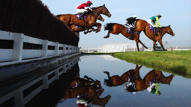Join Together (green) will bid to give Daryl Jacob back-to-back victories in the Aintree Grand National
