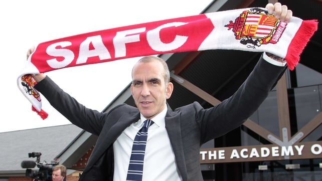 Paolo Di Canio poses in front of Sunderland's academy