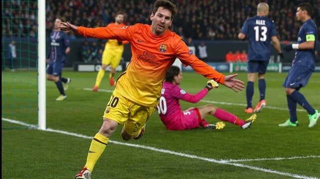 Leo Messi shot Barca into a 1-0 half-time lead