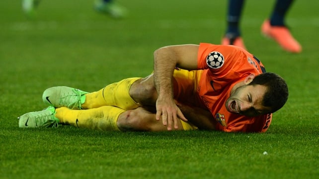 Javier Mascherano suffered knee ligament damage