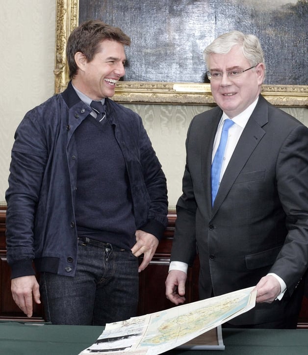 Eamon Gilmore and Tom Cruise 