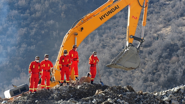 More than 2,000 rescuers, including police, firefighters and medical personnel, are working at the site More than 2,000 rescuers, including police, firefighters and medical personnel, are working at the site
