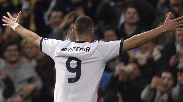 Benzema put Madrid 2-0 up