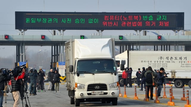 Border crossing that was used by South Korea to access Kaesong industrial park Border crossing that was used by South Korea to access Kaesong industrial park