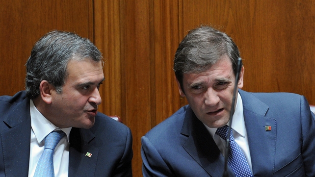 Miguel Relvas (L) chats with Portuguese Prime Minister Pedro Passos Coelho during a parliamentary session last year Miguel Relvas (L) chats with Portuguese Prime Minister Pedro Passos Coelho during a parliamentary session last year