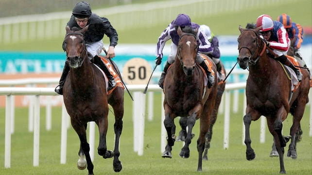 Foxtrot Romeo (right) flew home to finish second to Roderic O'Connor in the 2011 Irish 2000 Guineas