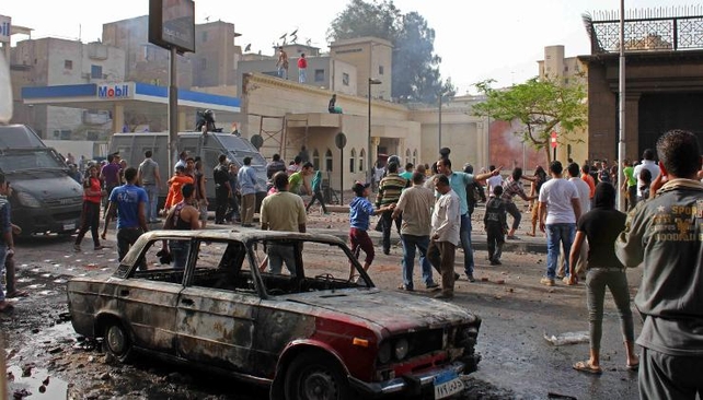 Egypt's Coptic Church issued a statement last night calling for calm and expressing sorrow for the clashes Egypt's Coptic Church issued a statement last night calling for calm and expressing sorrow for the clashes