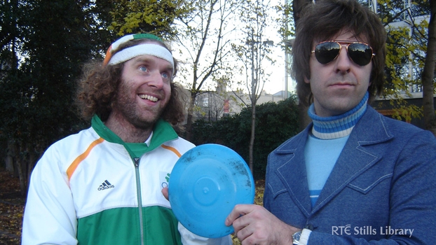 Who is this actor with Irish comedian David O'Doherty (right)?