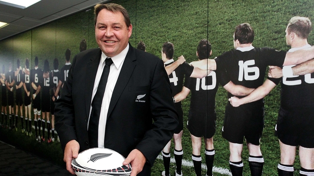 Steve Hansen at a press conference in Wellington