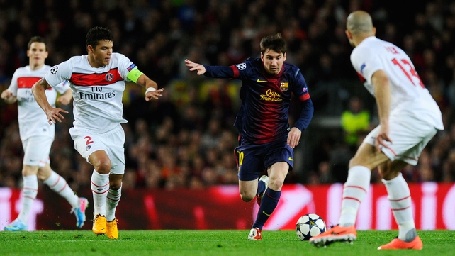 Lionel Messi was on hand to set up Barcelona's equaliser