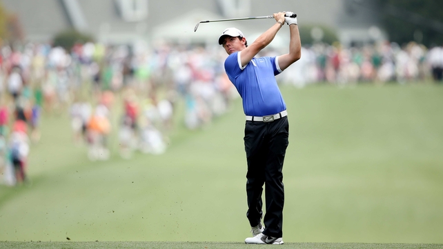 Rory McIlroy was one of the last groups out on the opening day at Augusta