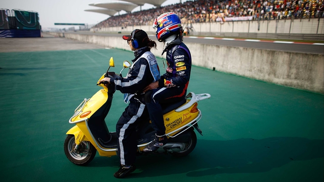 Mark Webber retired early in China