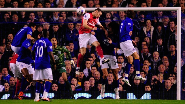 Arsenal host Everton tonight in a battle for Champions League qualification