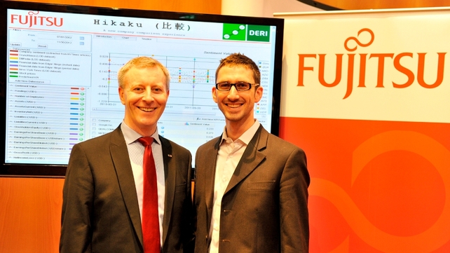 Fujitsu's Anthony McCauley and Pierre-Yves Vandenbussche unveiled the new platform Fujitsu's Anthony McCauley and Pierre-Yves Vandenbussche unveiled the new platform