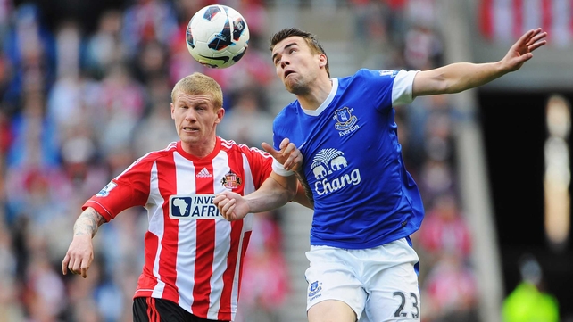 Irish internationals James McClean and Seamus Coleman go head-to-head