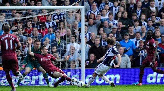 WBA's Billy Jones scores the equaliser