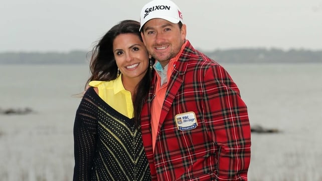 Graeme McDowell sporting the winner's jacket