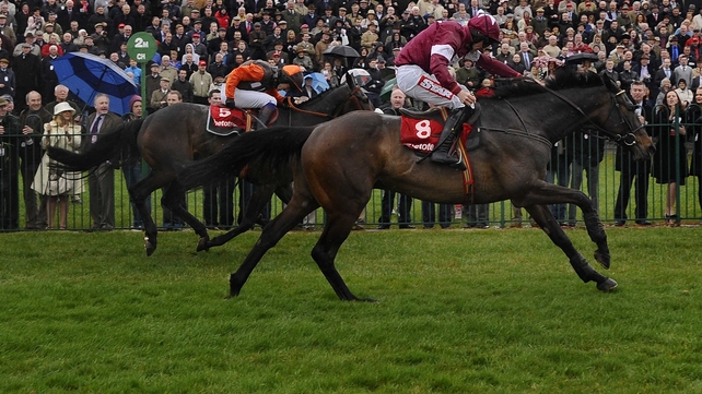 Sir Des Champs claimed the third Grade 1 win of his career when leading home Long Run on Ladies' Day at Punchestown