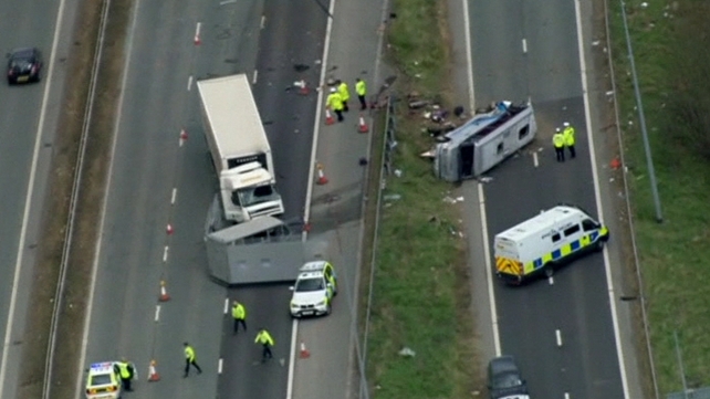 The accident left six people seriously injured The accident left six people seriously injured