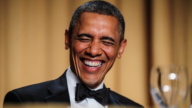 US President Barack Obama reacts to a joke told by comedian Conan O'Brien during the White House Correspondents' Association Dinner US President Barack Obama reacts to a joke told by comedian Conan O'Brien during the White House Correspondents' Association Dinner