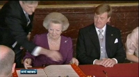 Six One News: Dutch King sworn-in after mother's abdication Six One News: Dutch King sworn-in after mother's abdication