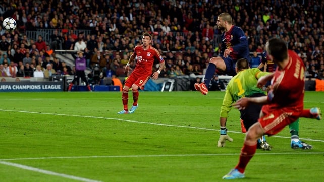 Gerard Pique's abject attempted clearance gave Bayern Munich a two-goal lead at the Nou Camp