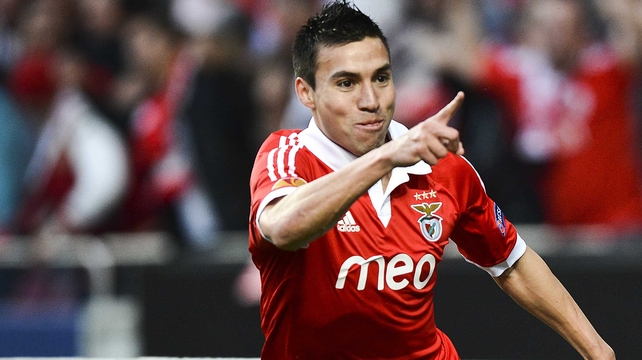 Benfica's Argentinian forward Nicolas Gaitan opened the scoring after nine minutes