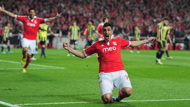 Oscar Cardozo hit a double to see the Portuguese side into the final