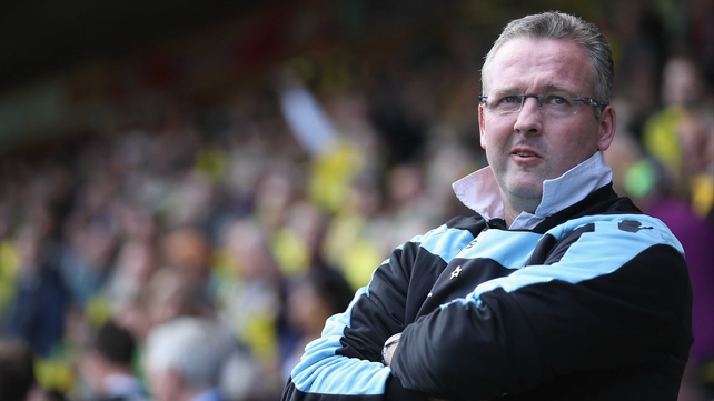 Aston Villa manager Paul Lambert ...