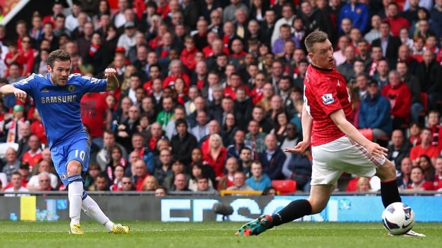 Juan Mata's strike took a deflection off Phil Jones