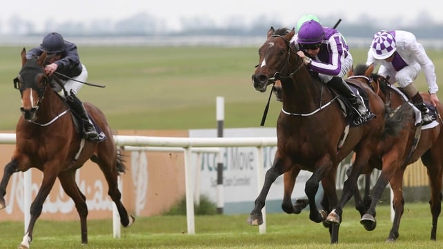 Camelot and Joseph O'Brien (r) were victorious on their first return to the track since 7 October last