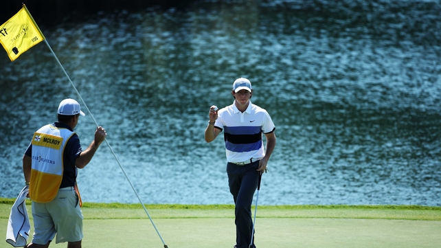Rory McIlroy is three shots behind Roberto Castrofour