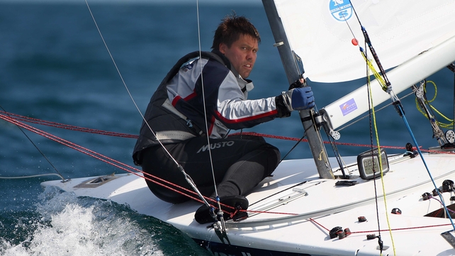 Andrew Simpson, seen here in action during a Star Class practice race at Weymouth, has died
