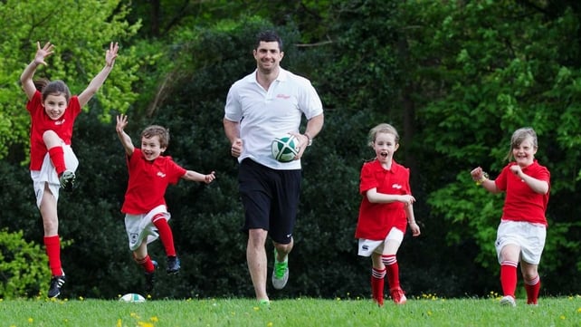 Rob Kearney was present at Kellogg's launch of their campaign in support of the IRFU