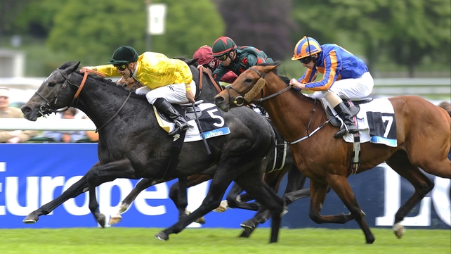 Style Vendome sticks his neck out to win the French 2000 Guineas at Longchamp. Gale Force Ten (7) finished fourth.