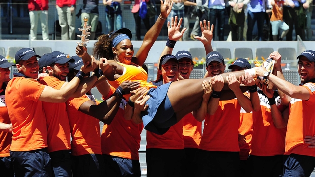 The victory improved Williams's career record against Sharapova to 13 wins from 15 matches