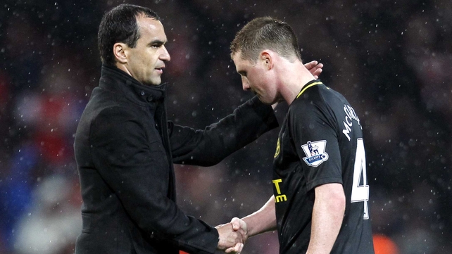 James McCarthy is reunited with Everton manager Roberto Martinez