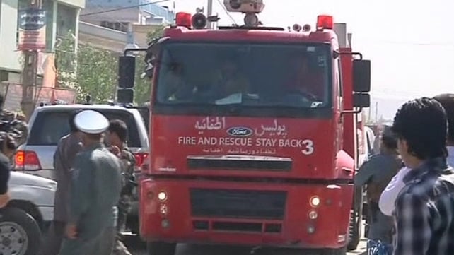 A convoy of vehicles was targeted by a suicide bomber A convoy of vehicles was targeted by a suicide bomber