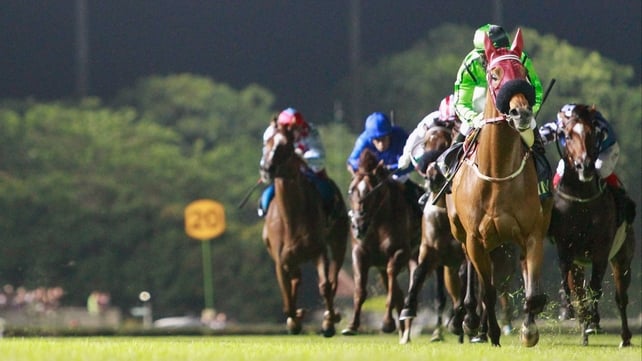 Military Attack raced clear in the Singapore Cup