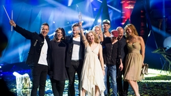 Denmark's Emmelie de Forest celebrates winning the 2013 Eurovision Song Contest