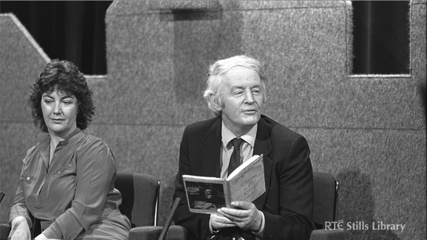 Nuala O'Faolain and Ulick O'Connor on 'The Late Late Show' in 1983