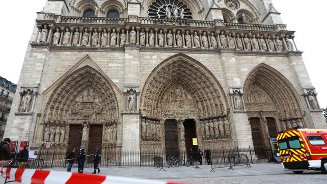 Notre Dame cathedral was closed after the incident Notre Dame cathedral was closed after the incident