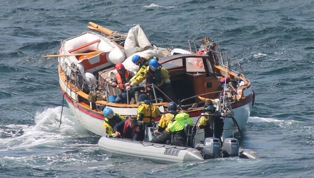 The tow to shore was expected to take 24 hours The tow to shore was expected to take 24 hours