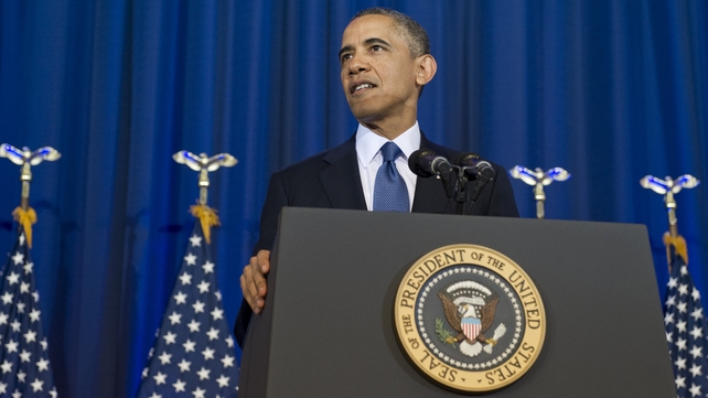 Barack Obama said the US was still threatened by terrorists Barack Obama said the US was still threatened by terrorists