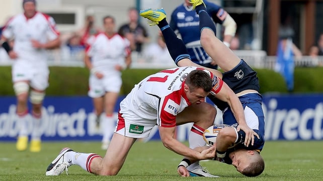 Tommy Bowe tackles Ian Madigan - both Leinster and Ulster are positioned to contend for silverware this season