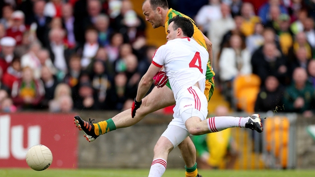 Colm McFadden scored a first-half goal for the champions