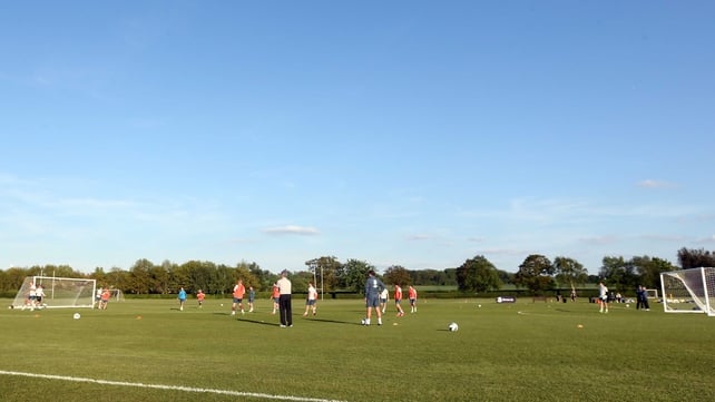 The Republic of Ireland squad trained in a sunny St Albans today ahead of the friendly against England