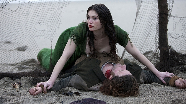 Clara is played like a bodice-ripping Nell Gwynn meets EastEnders harpie by former Bond girl Arterton