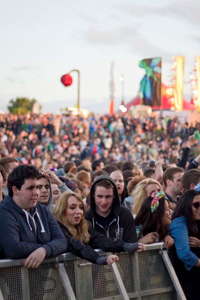 Fans enjoy a music festival in the city