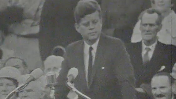 President Kennedy makes speech at New Ross, Co. Wexford, 1963